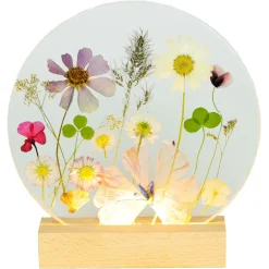 Natusi - Resin Art - Epoxy - Artisan Lamp with Natural Flowers - Handmade - Furnishings - Home - Avvenice