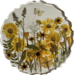 Natusi - Resin Art - Sunny Flowers - Artisan Picture Panel with Natural Flowers - Handmade - Furnishings - Home - Avvenice