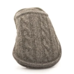 Neck Mate - Asolo - Artisan Woman Slippers - Wool Braided Cotta - Medium Grey - Avvenice