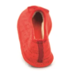 Neck Mate - Asolo - Artisan Woman Slippers - Ballerina in Wool Braided Cotta - Red - Avvenice