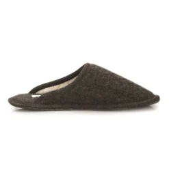 Neck Mate - Asolo - Artisan Man Slippers - Wool Braided Cotta - Dark Grey - Avvenice
