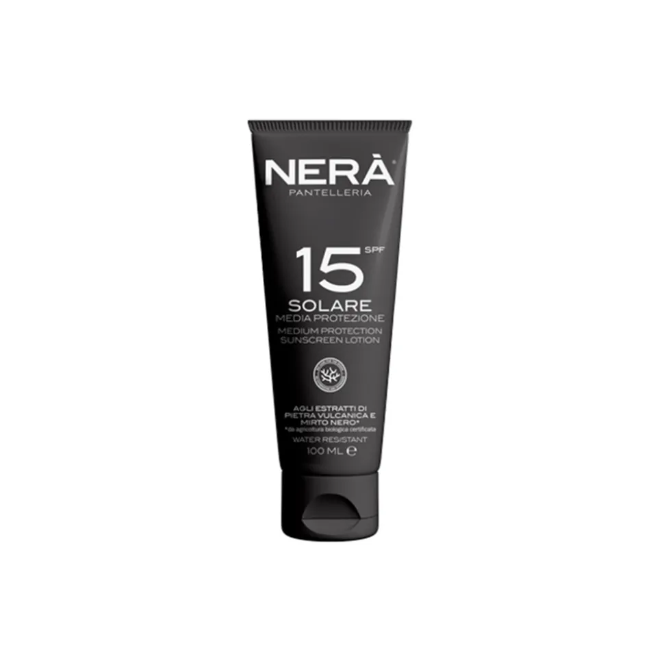 Nerà Pantelleria - Sun Cream Medium Protection - SPF 15 + UVA and UVB Filters - Face & Body - Professional Cosmetics - Avvenice