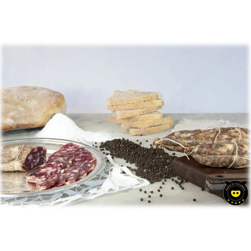 Nero di Calabria - White Suppressed - Artisan Cured Meat - Calabria Tradition - 400 g - Avvenice