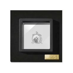 NESS1 - Alarm Necklace 18kt White Gold and Diamond - Time Collection - Handcrafted Necklace - High Quality Luxury - Avvenice