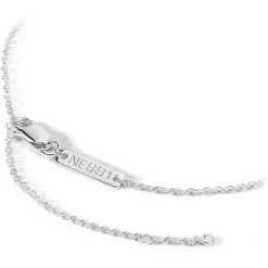 NESS1 - Alarm Necklace 18kt White Gold and Diamond - Time Collection - Handcrafted Necklace - High Quality Luxury - Avvenice