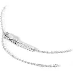 NESS1 - Alarm Necklace 18kt White Gold and Diamonds - Time Collection - Handcrafted Necklace - High Quality Luxury - Avvenice