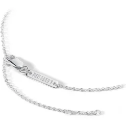 NESS1 - Alarm Necklace 9kt White Gold and Diamond - Time Collection - Handcrafted Necklace - High Quality Luxury - Avvenice