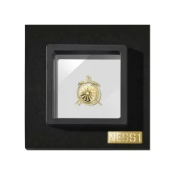 NESS1 - Alarm Necklace 18kt Yellow Gold and Diamond - Time Collection - Handcrafted Necklace - High Quality Luxury - Avvenice