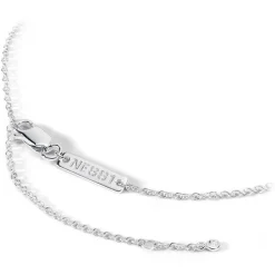 NESS1 - Cig.Au.Rette Necklace 18Kt White Gold Diamonds and Ruby - Drug Collection - Handcrafted Necklace - High Quality Luxury - Avvenice