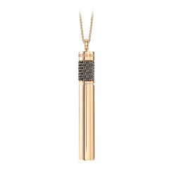 NESS1 - Cig.Au.Rette Necklace 9Kt Rose Gold and Diamonds and Ruby - Drug Collection - Handcrafted Necklace - High Quality Luxury - Avvenice
