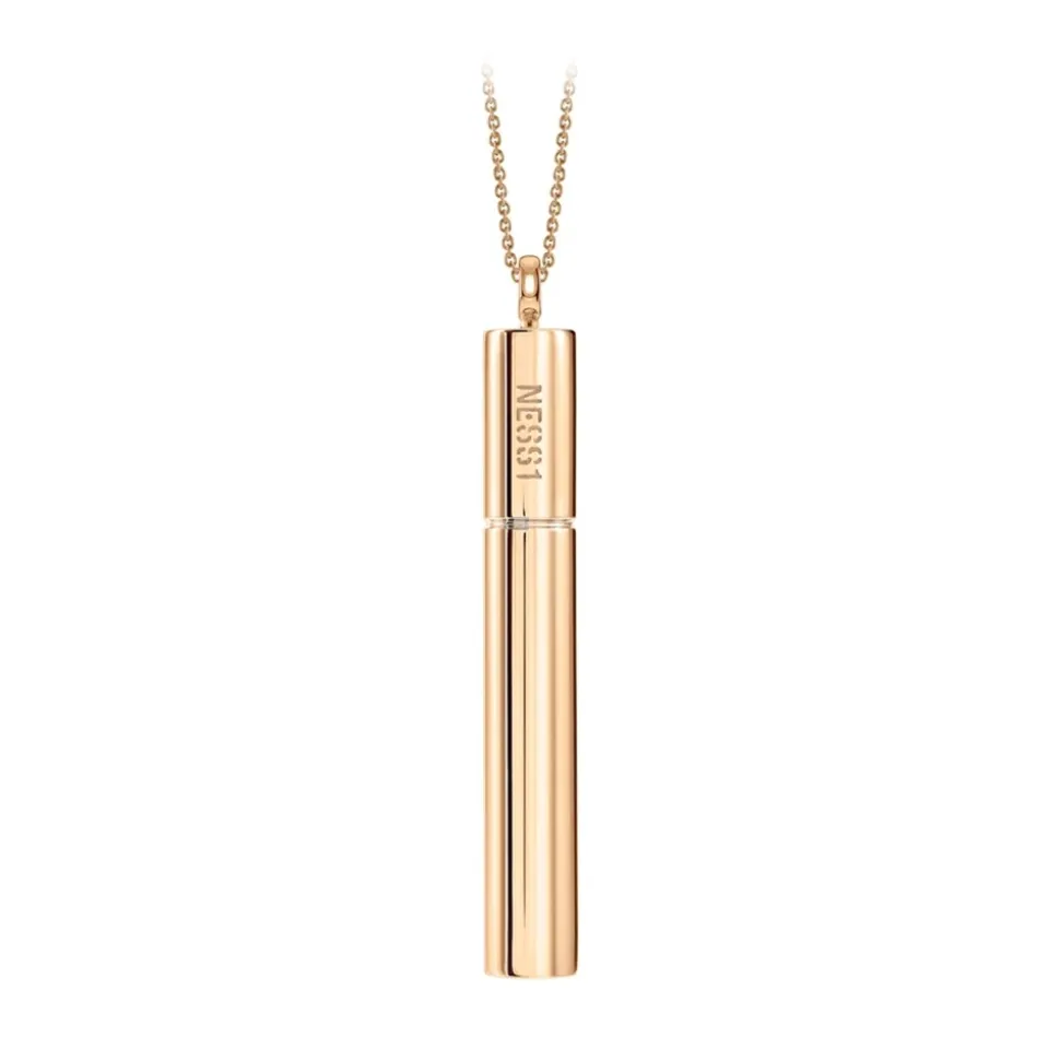 NESS1 - Cig.Au.Rette Necklace 9Kt Rose Gold and Diamond and Ruby - Drug Collection - Handcrafted Necklace - High Quality Luxury - Avvenice