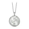 NESS1 - Compass Necklace 18kt White Gold and Diamond - Time Collection - Handcrafted Necklace - High Quality Luxury - Avvenice