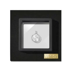 NESS1 - Compass Necklace 18kt White Gold and Diamond - Time Collection - Handcrafted Necklace - High Quality Luxury - Avvenice