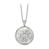 NESS1 - Compass Necklace 9kt White Gold and Diamonds - Time Collection - Handcrafted Necklace - High Quality Luxury - Avvenice