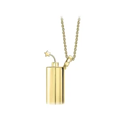 NESS1 - Have A Blast Necklace 9Kt Yellow Gold and Diamond - Sex Bomb Collection - Handcrafted Necklace - High Quality Luxury - Avvenice