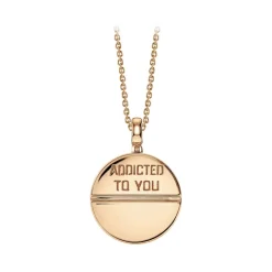 NESS1 - M.D.M.A Necklace 9Kt Rose Gold and Diamond - Drug Collection - Handcrafted Necklace - High Quality Luxury - Avvenice