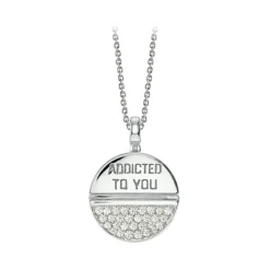 NESS1 - M.D.M.A Necklace 18Kt White Gold and Diamonds - Drug Collection - Handcrafted Necklace - High Quality Luxury - Avvenice