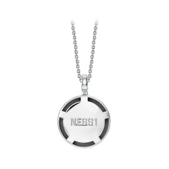 NESS1 - M.D.M.A Necklace 18Kt White Gold and Diamonds - Drug Collection - Handcrafted Necklace - High Quality Luxury - Avvenice