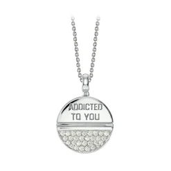 NESS1 - M.D.M.A Necklace 9Kt White Gold and Diamonds - Drug Collection - Handcrafted Necklace - High Quality Luxury - Avvenice