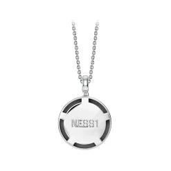 NESS1 - M.D.M.A Necklace 9Kt White Gold and Diamonds - Drug Collection - Handcrafted Necklace - High Quality Luxury - Avvenice