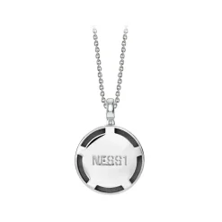 NESS1 - M.D.M.A Necklace 9Kt White Gold and Diamond - Drug Collection - Handcrafted Necklace - High Quality Luxury - Avvenice