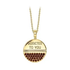 NESS1 - M.D.M.A Necklace 18Kt Yellow Gold and Diamonds - Drug Collection - Handcrafted Necklace - High Quality Luxury - Avvenice