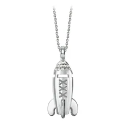 NESS1 - Mixxxile Necklace 9Kt White Gold and Diamonds - Sex Bomb Collection - Handcrafted Necklace - High Quality Luxury - Avvenice
