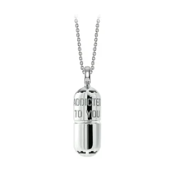 NESS1 - Pill.Ola Necklace 9Kt White Gold and Diamond - Drug Collection - Handcrafted Necklace - High Quality Luxury - Avvenice