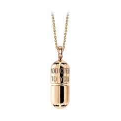 NESS1 - Pill.Ola Necklace 9Kt Rose Gold and Diamond - Drug Collection - Handcrafted Necklace - High Quality Luxury - Avvenice