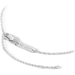 NESS1 - Pocket Coffin Necklace 18kt White Gold and Diamond - Time Collection - Handcrafted Necklace - High Quality Luxury - Avvenice