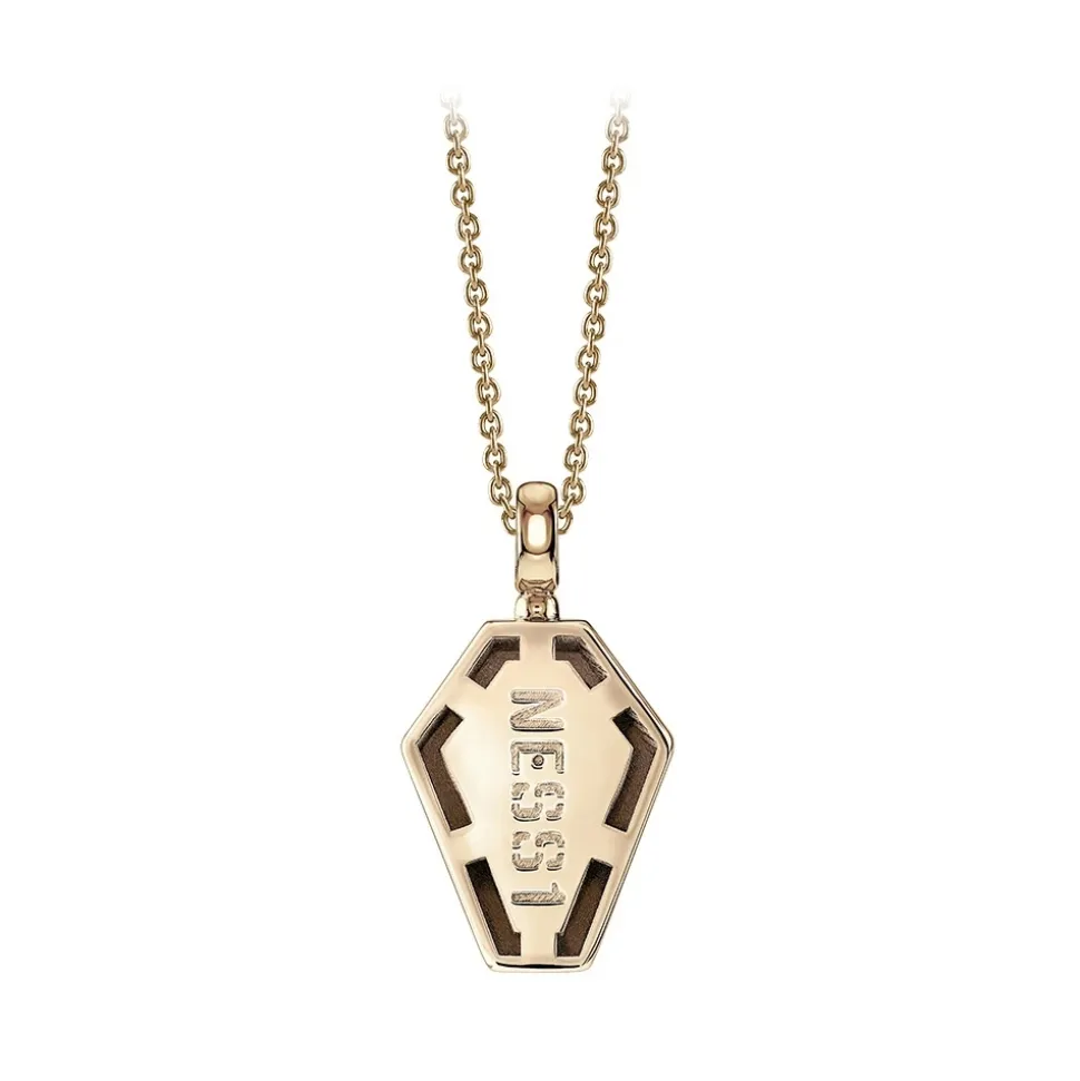 NESS1 - Pocket Coffin Necklace 18kt Rose Gold and Diamond - Time Collection - Handcrafted Necklace - High Quality Luxury - Avvenice