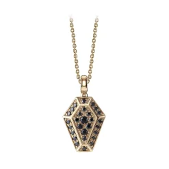 NESS1 - Pocket Coffin Necklace 18kt Rose Gold and Diamonds - Time Collection - Handcrafted Necklace - High Quality Luxury - Avvenice