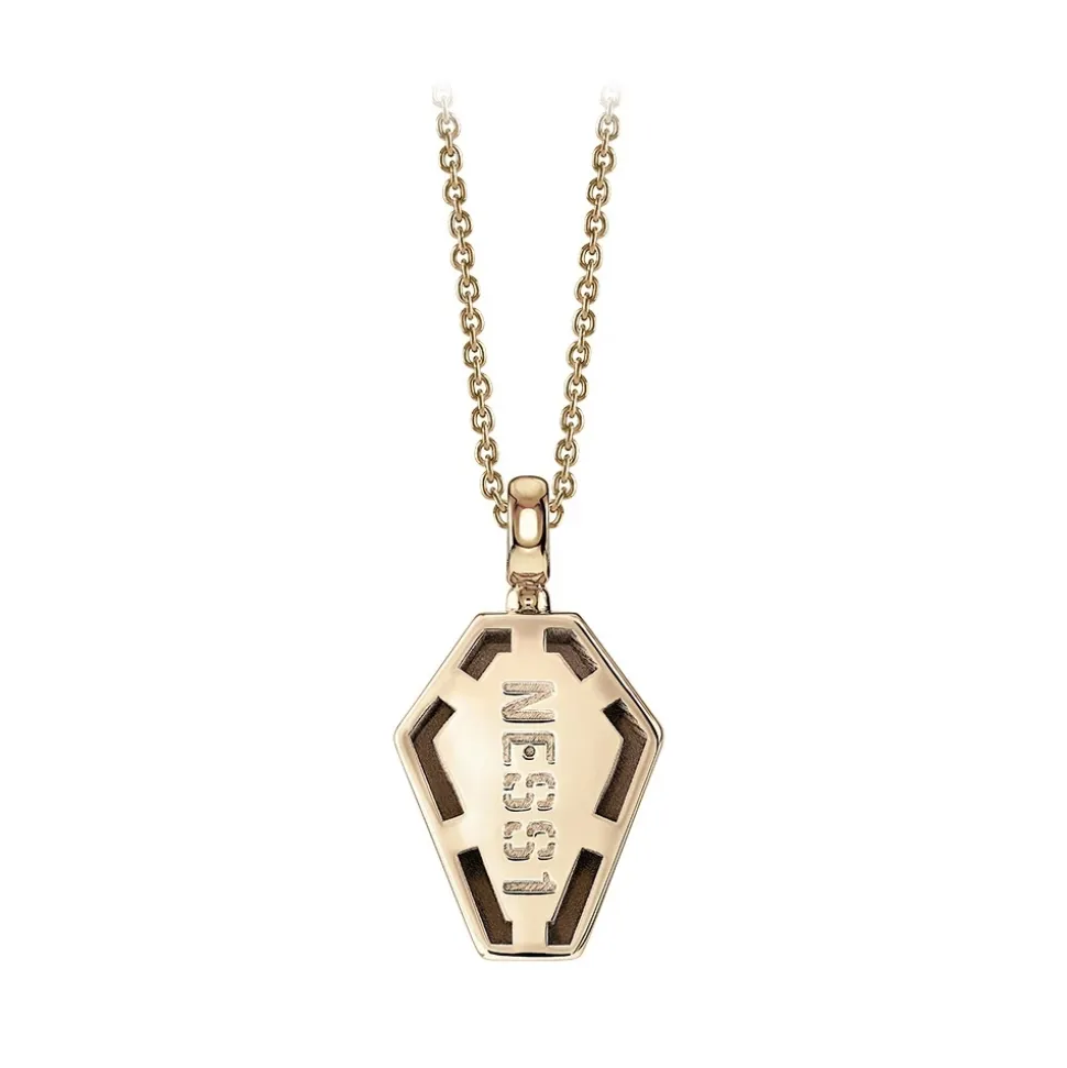 NESS1 - Pocket Coffin Necklace 18kt Rose Gold and Diamonds - Time Collection - Handcrafted Necklace - High Quality Luxury - Avvenice