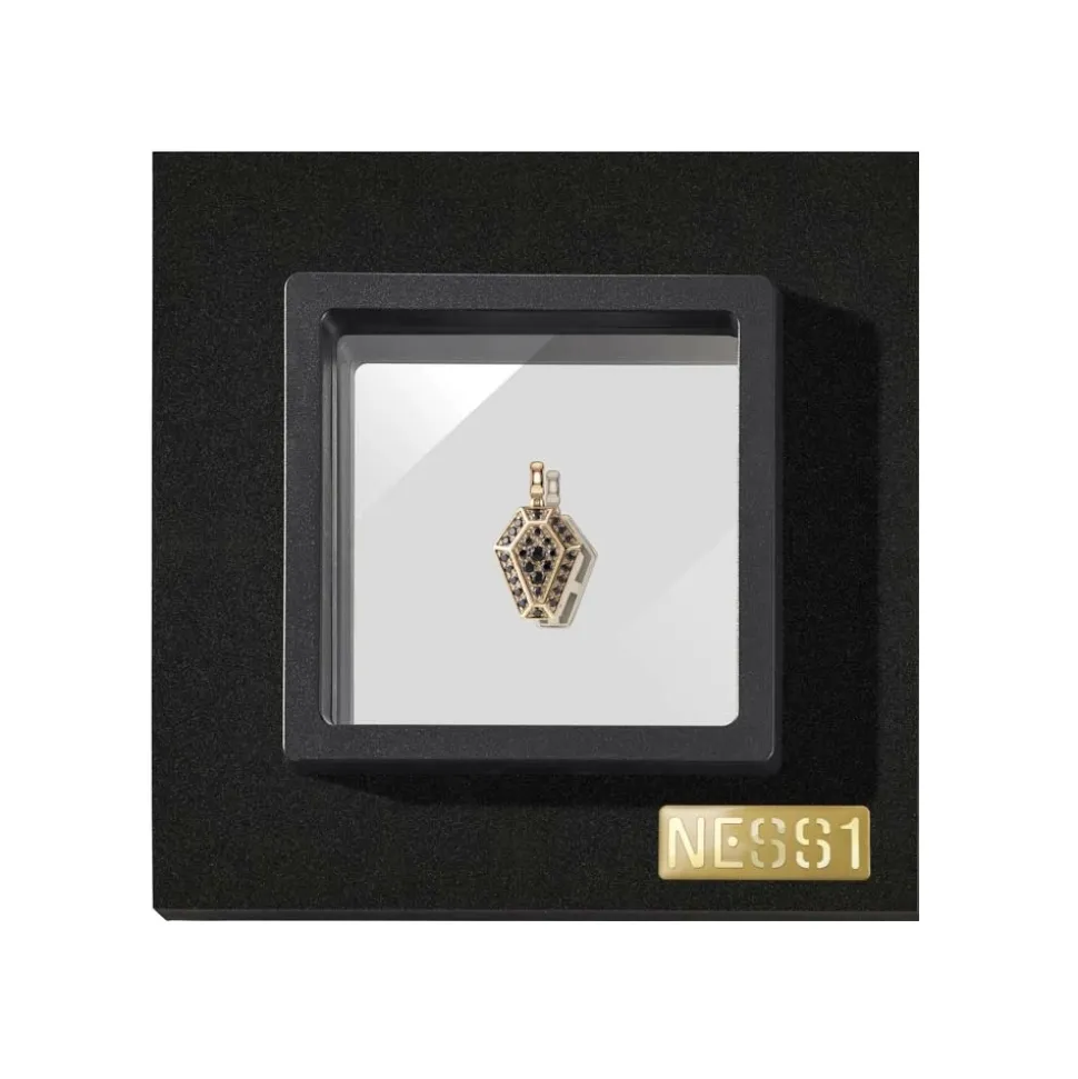 NESS1 - Pocket Coffin Necklace 18kt Rose Gold and Diamonds - Time Collection - Handcrafted Necklace - High Quality Luxury - Avvenice