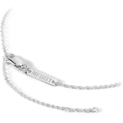 NESS1 - Pocket Coffin Necklace 9kt White Gold and Diamond - Time Collection - Handcrafted Necklace - High Quality Luxury - Avvenice