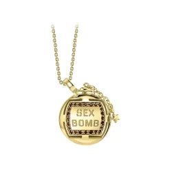 NESS1 - Sex Bomb Necklace 18kt Yellow Gold and Diamonds - Sex Bomb Collection - Handcrafted Necklace - High Quality Luxury - Avvenice