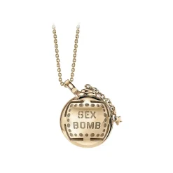 NESS1 - Sex Bomb Necklace 18kt Rose Gold and Diamond - Sex Bomb Collection - Handcrafted Necklace - High Quality Luxury - Avvenice