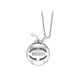 NESS1 - Sex Bomb Necklace 9kt White Gold and Diamonds - Sex Bomb Collection - Handcrafted Necklace - High Quality Luxury - Avvenice
