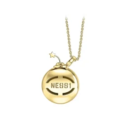NESS1 - Sex Bomb Necklace 9kt Yellow Gold and Diamond - Sex Bomb Collection - Handcrafted Necklace - High Quality Luxury - Avvenice