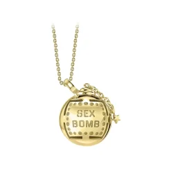 NESS1 - Sex Bomb Necklace 18kt Yellow Gold and Diamond - Sex Bomb Collection - Handcrafted Necklace - High Quality Luxury - Avvenice