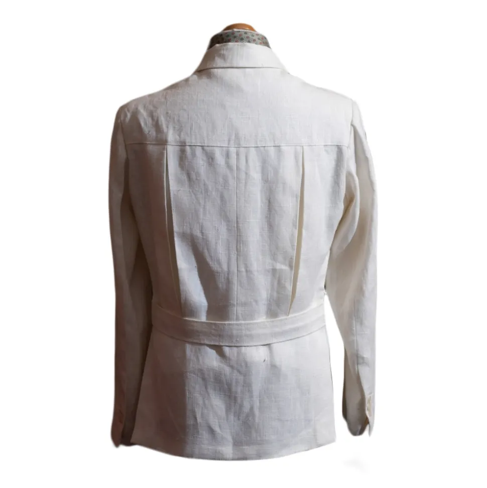 Nicolao Atelier - Anni '30 Jacket - White Linen for Men - Jacket - Made in Italy - Luxury Exclusive Collection - Avvenice