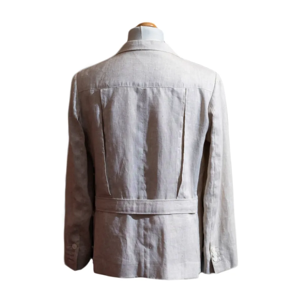 Nicolao Atelier - Anni '30 Jacket - Ecru Linen for Men - Jacket - Made in Italy - Luxury Exclusive Collection - Avvenice