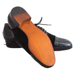 Nicolao Atelier - Black Patent Leather and Suede Slipper Evening Shoe - Man - Shoe - Made in Italy - Luxury Exclusive Collection - Avvenice