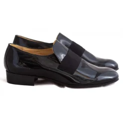 Nicolao Atelier - Black Patent Leather Slipper Evening Shoe - Man - Shoe - Made in Italy - Luxury Exclusive Collection - Avvenice
