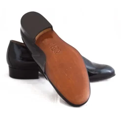 Nicolao Atelier - Black Patent Leather Slipper Evening Shoe - Man - Shoe - Made in Italy - Luxury Exclusive Collection - Avvenice