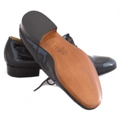 Nicolao Atelier - Black Patent Leather Slipper Shoe with Laces - Man - Shoe - Made in Italy - Luxury Exclusive Collection - Avvenice