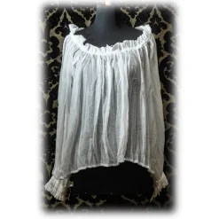 Nicolao Atelier - Cotton Gauze Historical Cut Shirt - Woman - Shirt - Made in Italy - Luxury Exclusive Collection - Avvenice