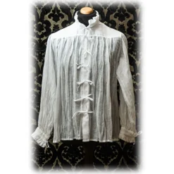 Nicolao Atelier - Cotton Gauze Historical Cut Shirt - Unisex - Shirt - Made in Italy - Luxury Exclusive Collection - Avvenice