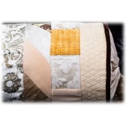 Nicolao Atelier - Cylinder Cushion - Velvet and Silk - Pillow - Made in Italy - Luxury Exclusive Collection - Avvenice