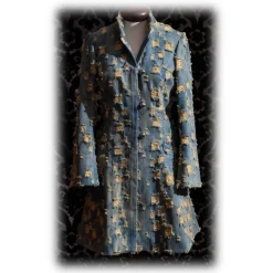 Nicolao Atelier - Denim Coat - Yellow Shades Woman - Coat - Made in Italy - Luxury Exclusive Collection - Avvenice